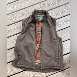 Woolrich men’s barn vest, canvas outside fleece inside